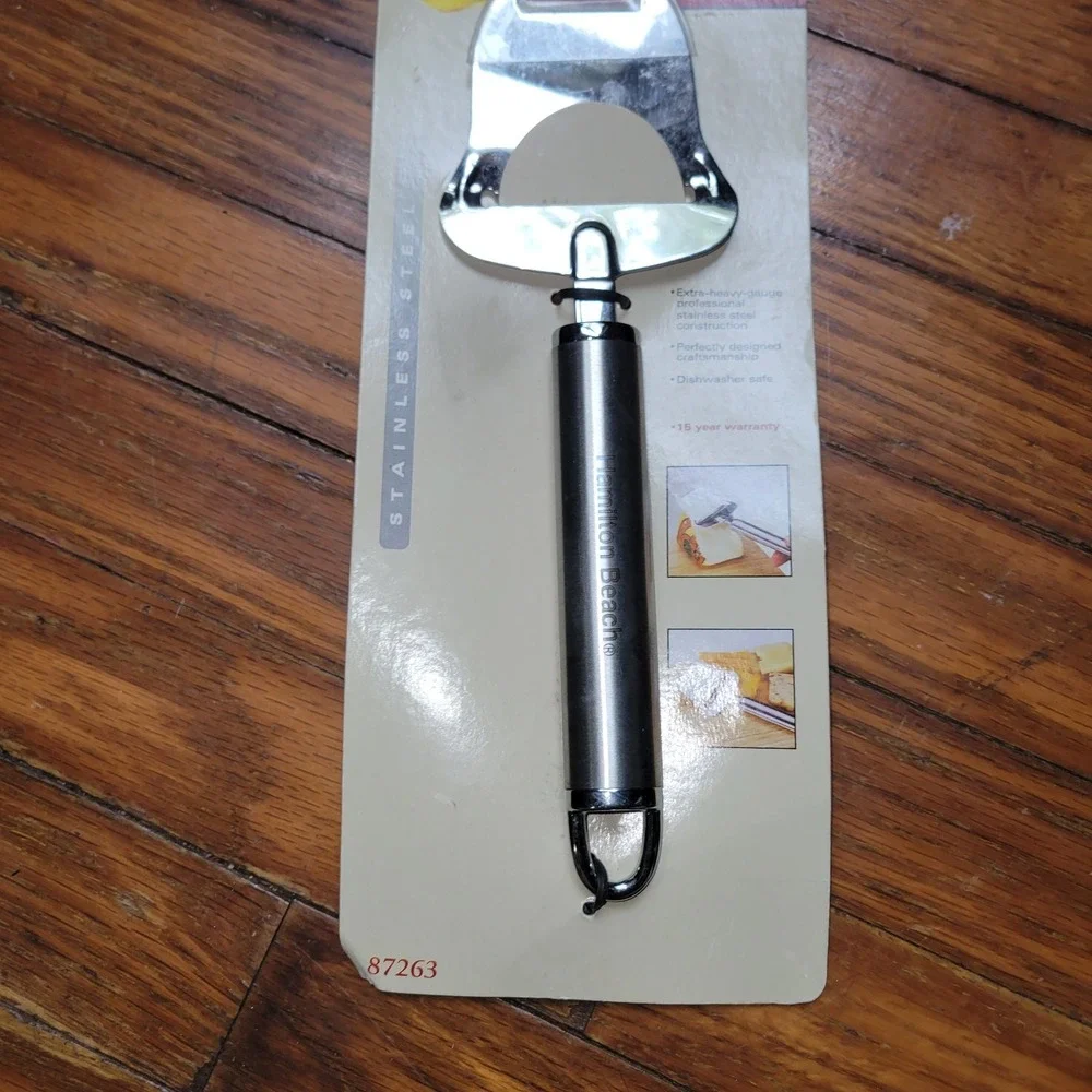 Genuine Hamilton‎ Beach Black Stainless Cheese  Slicer No Slip Grip New